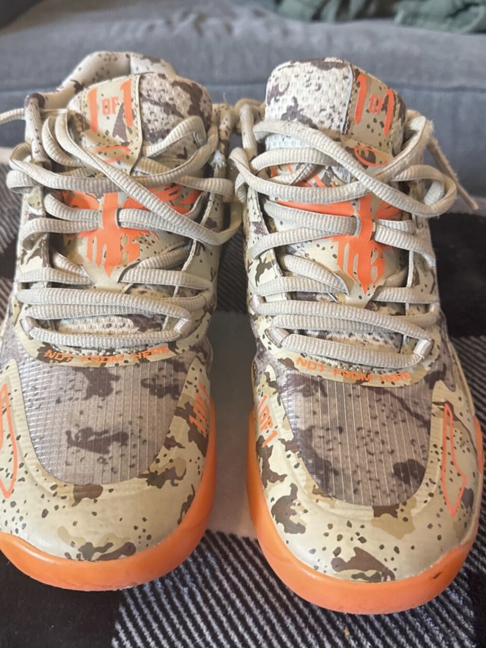 Puma LaMelo Ball Digital Camo Tan Basketball Shoes Mens US Sz 10.5 379217-01